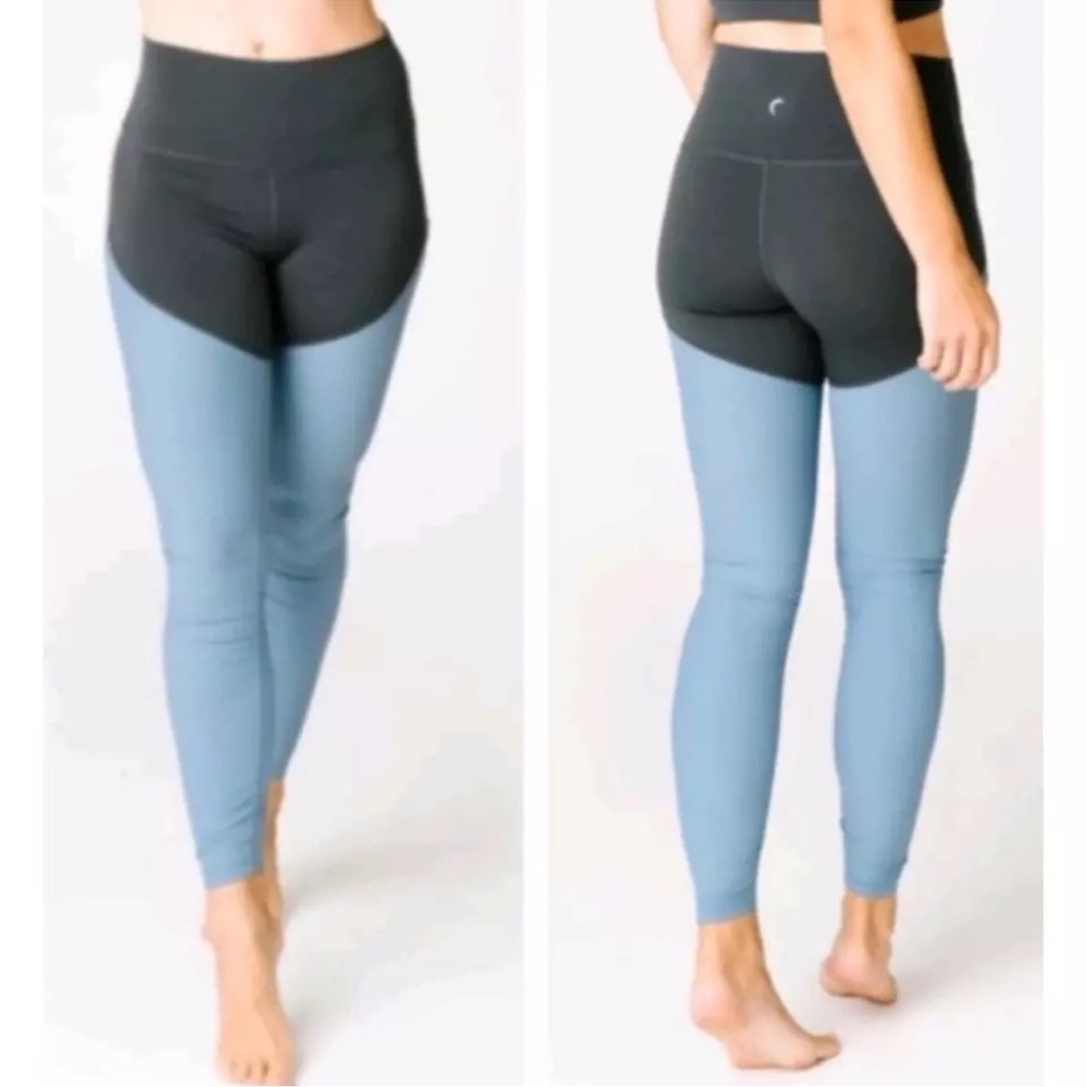 Zyia Storm Parallel Luxe Ribbed & Ruched 7/8 Leggings - Women’s‎ Size 8-10